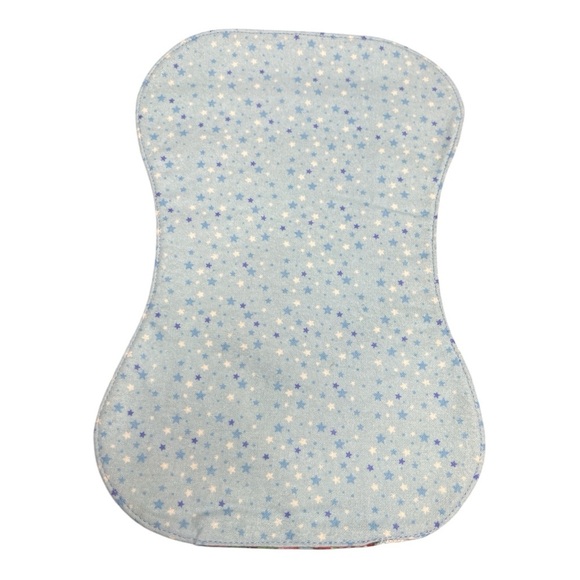 Hand Crafted Flannel Burp Cloth Contoured Padded Fabric Quilted Reversible - Picture 3 of 9